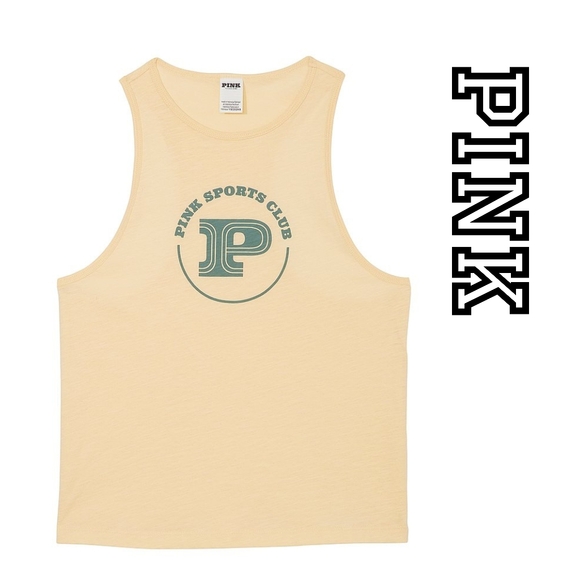 Victoria's Secret Pink - COTTON CROPPED RACERBACK TANK TOP - Picture 2 of 5